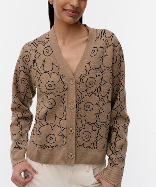 2022ss marimekko beyla viita カーディガン marimekko（マリメッコ）の「Unikko / Kadmium knitted wool