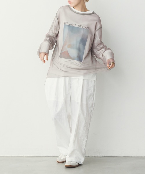 hunch（ハンチ）の「【撥水加工】グログラン タックパンツ（その他パンツ・レディース・ベージュ/ホワイト/ダークネイビー・FREE）」の13枚目の写真