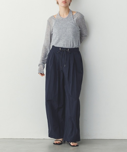 hunch（ハンチ）の「【撥水加工】グログラン タックパンツ（その他パンツ・レディース・ベージュ/ホワイト/ダークネイビー・FREE）」の18枚目の写真