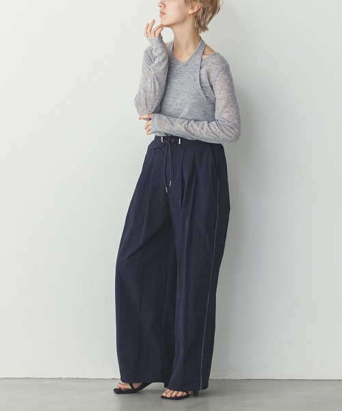hunch（ハンチ）の「【撥水加工】グログラン タックパンツ（その他パンツ・レディース・ベージュ/ホワイト/ダークネイビー・FREE）」の21枚目の写真