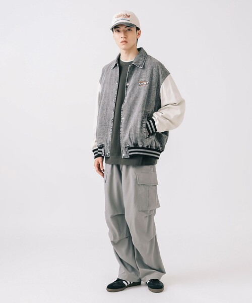 BEAMS HEART（ビームスハート）の「刺繍 デニム コンビ スタジャン（スタジャン・メンズ・ブルー/ブラック・SMALL/MEDIUM/LARGE）」の4枚目の写真