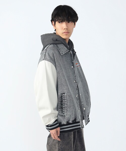 BEAMS HEART（ビームスハート）の「刺繍 デニム コンビ スタジャン（スタジャン・メンズ・ブルー/ブラック・SMALL/MEDIUM/LARGE）」の20枚目の写真