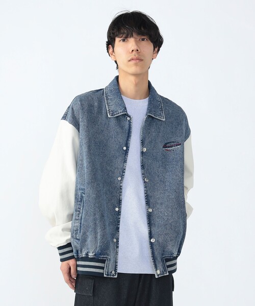 BEAMS HEART（ビームスハート）の「刺繍 デニム コンビ スタジャン（スタジャン・メンズ・ブルー/ブラック・SMALL/MEDIUM/LARGE）」の12枚目の写真