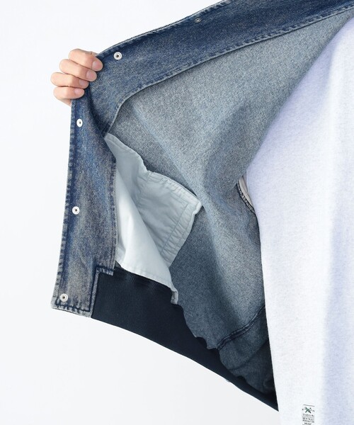 BEAMS HEART（ビームスハート）の「刺繍 デニム コンビ スタジャン（スタジャン・メンズ・ブルー/ブラック・SMALL/MEDIUM/LARGE）」の11枚目の写真