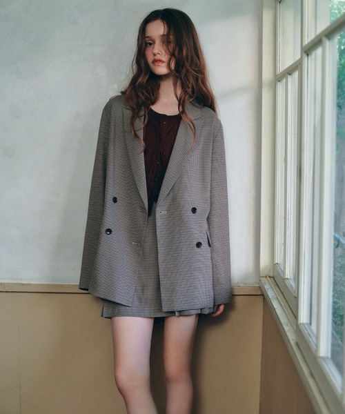 Heather（ヘザー）の「オーバーミドルテーラードジャケット　314405（テーラードジャケット・レディース・チャコールグレー/ブルー系その他/ベージュ系その他/ベージュ系その他2/ブラウン系その他・FREE）」の7枚目の写真