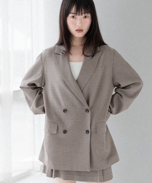 Heather（ヘザー）の「オーバーミドルテーラードジャケット　314405（テーラードジャケット・レディース・チャコールグレー/ブルー系その他/ベージュ系その他/ベージュ系その他2/ブラウン系その他・FREE）」の8枚目の写真