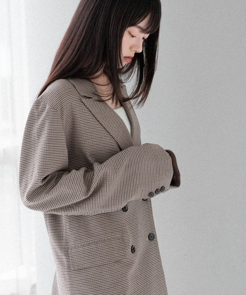 Heather（ヘザー）の「オーバーミドルテーラードジャケット　314405（テーラードジャケット・レディース・チャコールグレー/ブルー系その他/ベージュ系その他/ベージュ系その他2/ブラウン系その他・FREE）」の15枚目の写真