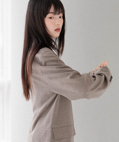 Heather（ヘザー）の「オーバーミドルテーラードジャケット　314405（テーラードジャケット・レディース・チャコールグレー/ブルー系その他/ベージュ系その他/ベージュ系その他2/ブラウン系その他・FREE）」の16枚目の写真