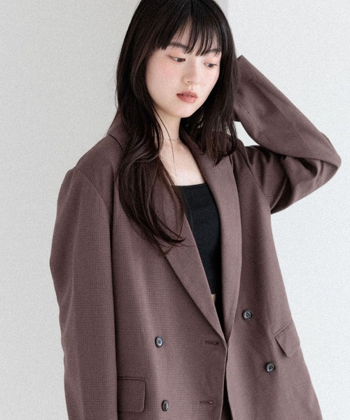 Heather（ヘザー）の「オーバーミドルテーラードジャケット　314405（テーラードジャケット・レディース・チャコールグレー/ブルー系その他/ベージュ系その他/ベージュ系その他2/ブラウン系その他・FREE）」の21枚目の写真