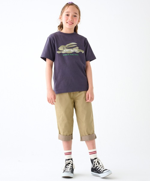 KRIFF MAYER Kid's Collection（クリフメイヤーキッズコレクション）の「【UVカット・抗菌加工・接触冷感】ちゃちゃっとクロップド（その他パンツ・キッズ・ブラック/カーキ/ベージュ/ネイビー・120/130/140/150/160/170）」の8枚目の写真