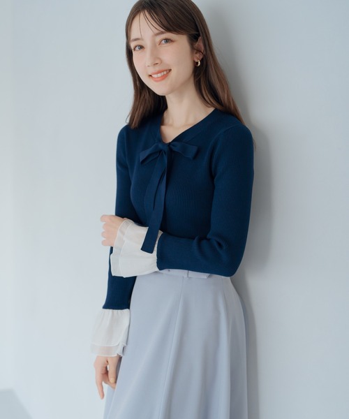 MISCH MASCH（ミッシュマッシュ）の「2025春夏新作 ラウンドカットフレアスカート（スカート・レディース・ベージュ/ネイビー/ピンク/ブルー・S/M）」の15枚目の写真