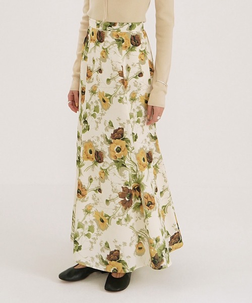スカート CLANE SCARF FLOWER MERMAID SKIRT CLANE(クラネ)のSCARF FLOWER MERMAID SKIRT通販 | mirabella