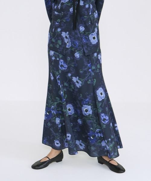スカート CLANE SCARF FLOWER MERMAID SKIRT セール】SCARF FLOWER MERMAID SKIRT（スカート）｜CLANE