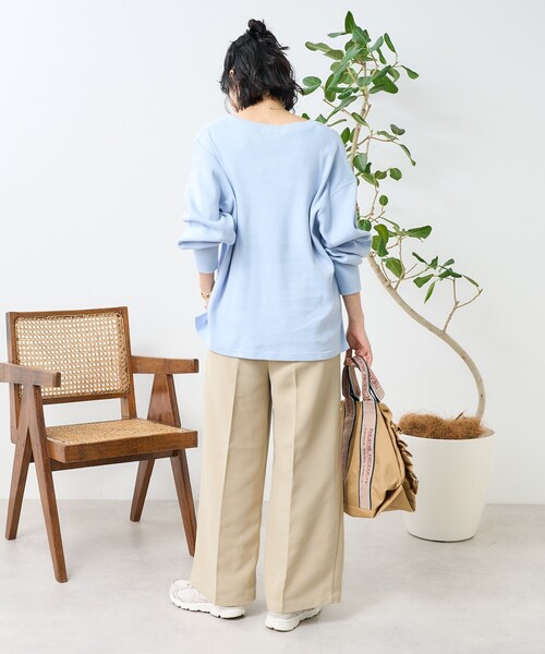 FREAK'S STORE（フリークスストア）の「二重織 センタープレスパンツ/イージーパンツ（その他パンツ・レディース・レッド/ブラック/ベージュ・ﾌﾘ-）」の7枚目の写真