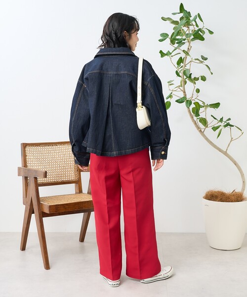 FREAK'S STORE（フリークスストア）の「二重織 センタープレスパンツ/イージーパンツ（その他パンツ・レディース・レッド/ブラック/ベージュ・ﾌﾘ-）」の15枚目の写真