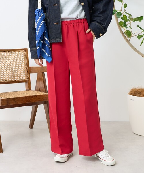 FREAK'S STORE（フリークスストア）の「二重織 センタープレスパンツ/イージーパンツ（その他パンツ・レディース・レッド/ブラック/ベージュ・ﾌﾘ-）」の16枚目の写真