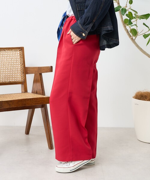 FREAK'S STORE（フリークスストア）の「二重織 センタープレスパンツ/イージーパンツ（その他パンツ・レディース・レッド/ブラック/ベージュ・ﾌﾘ-）」の17枚目の写真