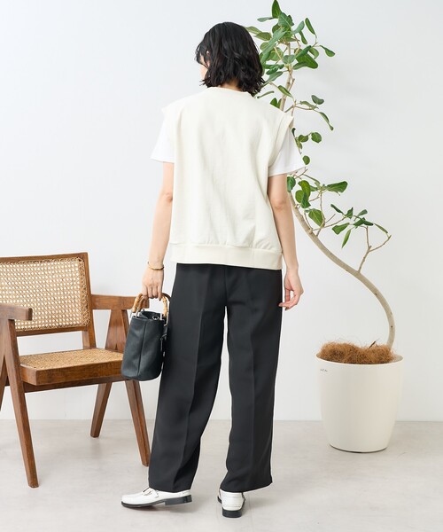 FREAK'S STORE（フリークスストア）の「二重織 センタープレスパンツ/イージーパンツ（その他パンツ・レディース・レッド/ブラック/ベージュ・ﾌﾘ-）」の22枚目の写真