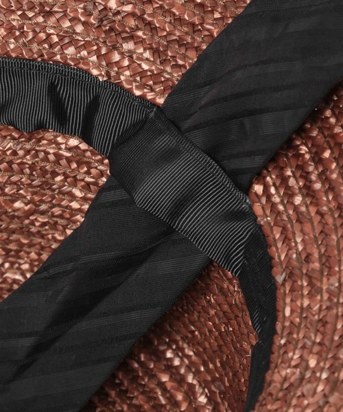 mysty woman（ミスティウーマン）の「リボン雑材ハット 288551（ハット・レディース・ナチュラル/ブラウン・FREE）」の10枚目の写真