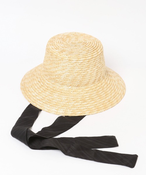 mysty woman（ミスティウーマン）の「リボン雑材ハット 288551（ハット・レディース・ナチュラル/ブラウン・FREE）」の5枚目の写真