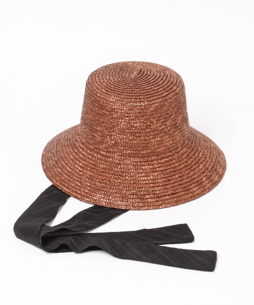 mysty woman（ミスティウーマン）の「リボン雑材ハット 288551（ハット・レディース・ナチュラル/ブラウン・FREE）」の6枚目の写真