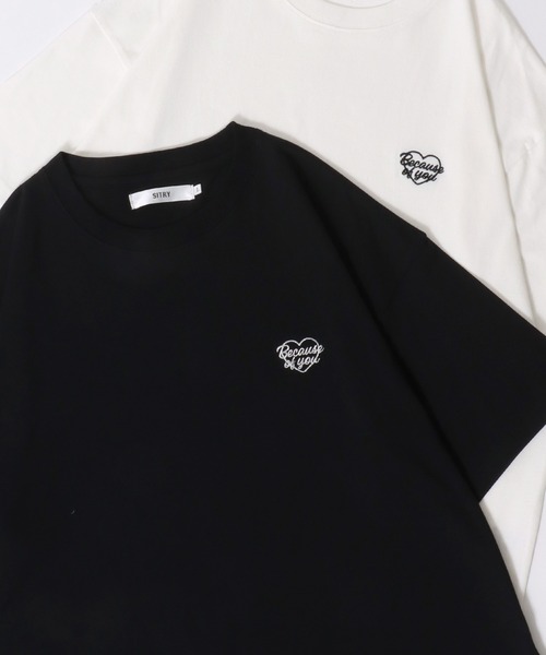 SITRY（シトリー）の「SITRY Heart Embroidery T-Shirt/別注 オーバーサイズ ハートロゴ ワンポイントラメ刺繍 半袖Tシャツ レディース メンズ（Tシャツ/カットソー・レディース・ホワイト系その他2/ホワイト/ブラック系その他7/ブラック系その他4/ホワイト系その他3/ホワイト系その他/ブラック系その他/ホワイト系その他7/ホワイト系その他6/ホワイト系その他5/ブラック系その他2/ブラック/ブラック系その他6/ブラック系その他5/ホワイト系その他4/ブラック系その他3・L/M/XL）」の15枚目の写真