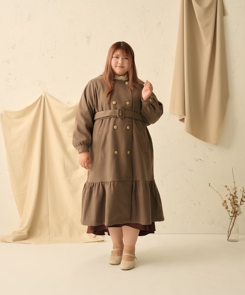 Louiosy ファーカラーキルティングコート　ルオシー Louiosy（ルオシー）の「【大きいサイズ】ファーカラー