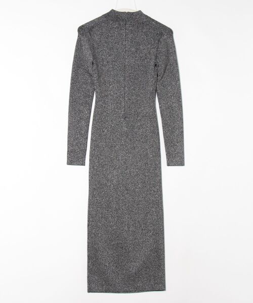 セール】メタリック ニット モックネック ドレス（ワンピース