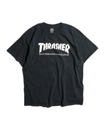 THRIFTY LOOK / スリフティールック THRIFTY DAMAGE SKATE TEE 'THRASHER SKATE MAG' スラッシャー ロゴ ダメージ加工 スケートTシャツ
