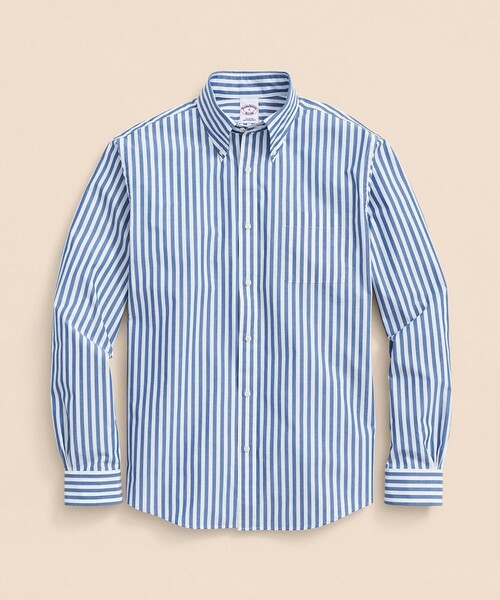 BROOKS BROTHERS(ブルックスブラザーズ)の「コットンポプリン ブッチャーストライプ フライデーシャツ(シャツ/ブラウス・メンズ・グリーン/ブルー・LARGE/SMALL/X-LARGE/MEDIUM)」の1枚目の写真