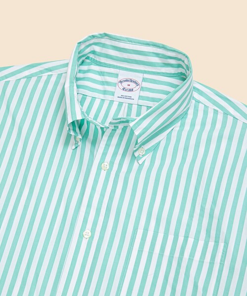 BROOKS BROTHERS(ブルックスブラザーズ)の「コットンポプリン ブッチャーストライプ フライデーシャツ(シャツ/ブラウス・メンズ・グリーン/ブルー・LARGE/SMALL/X-LARGE/MEDIUM)」の3枚目の写真