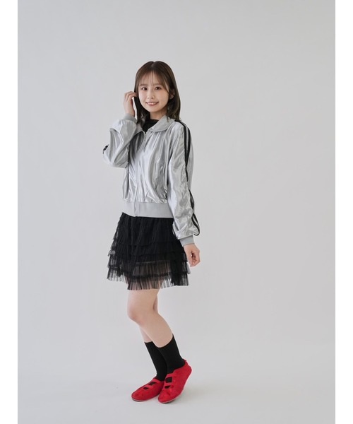 パーカー 「 cunii 」グロッシー メタル トラックジャケット レディース Uenui パーカー 「 cunii 」グロッシー メタル トラック
