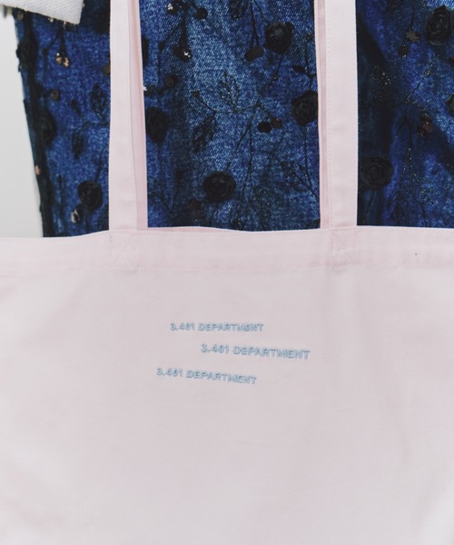 3.401 DEPARTMENT(サントヨンマルイチデパートメント)の「3.401 DEPT 刺繍ロゴトート(トートバッグ・レディース・レッド/ブラック/ライトブルー/ピンク・FREE)」の16枚目の写真