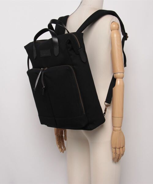 レザートリム キャンバス コンバーチブル バックパック（バックパック