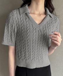 襟付きニット」に該当するニット/セーターファッション通販