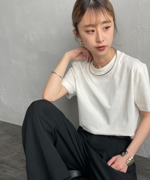 [Calvin Klein/カルバンクライン] アーカイブ ワンポイントロゴ刺繍Tシャツ