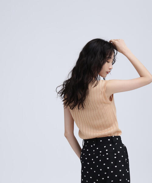 NATURAL BEAUTY BASIC(ナチュラルビューティーベーシック)の「◇【BLANC】ワイドリブシアーニット(ニット/セーター・レディース・ピンク/オレンジ/チャコールグレー・FREE)」の4枚目の写真
