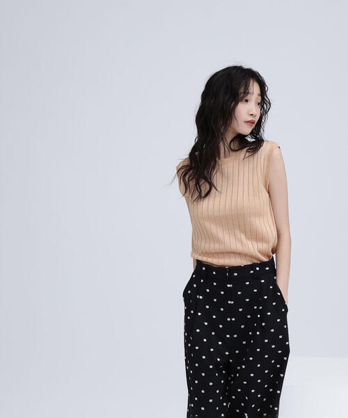 NATURAL BEAUTY BASIC(ナチュラルビューティーベーシック)の「◇【BLANC】ワイドリブシアーニット(ニット/セーター・レディース・ピンク/オレンジ/チャコールグレー・FREE)」の6枚目の写真