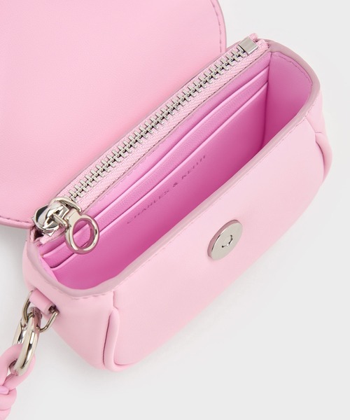 CHARLES & KEITH(チャールズ & キース)の「Sammie サミー ノットストラップリスレット(ポーチ・レディース・ピンク系その他5/ライトイエロー/ブルーグラス・XXS)」の7枚目の写真