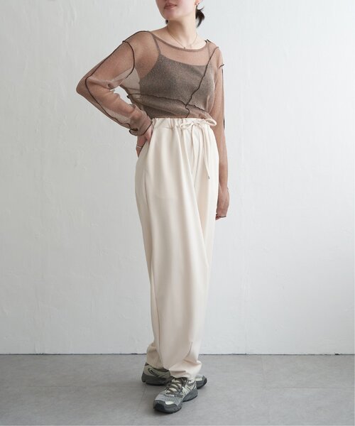 VENCEEXCHANGE（ヴァンスエクスチェンジ）の「ポンチカーブパンツ（その他パンツ・レディース・チャコール/ブラック/アイボリー・FREE）」の12枚目の写真