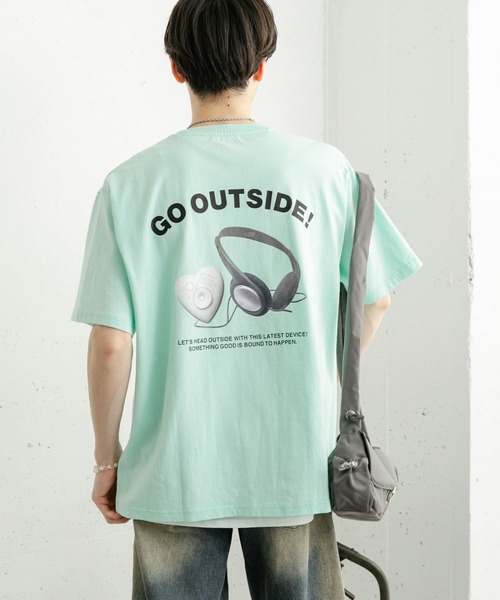 SENSE OF PLACE by URBAN RESEARCH（センスオブプレイスバイアーバンリサーチ）の「DEVICE ショートスリーブプリント Tシャツ B（Tシャツ/カットソー・メンズ・オフホワイト/チャコールグレー/ミント・MEDIUM/LARGE）」の3枚目の写真