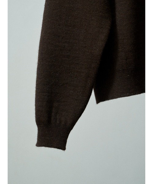 benine9(ビーナイン)の「benine 9 Alpaca Bonded Knit Polo Shirt (BN0225-303)(シャツ/ブラウス・メンズ・ブラウン/グレー・SMALL/MEDIUM/LARGE)」の8枚目の写真