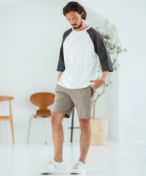 Magine(マージン)の「mt9604-Mini Sweat Fabric Raglan Color-Block Sleeves Pullover プルオーバー(その他トップス・メンズ・ホワイト×ブラック/ブラック系その他/ブラック×ホワイト/ホワイト系その他・44/46/48)」の22枚目の写真