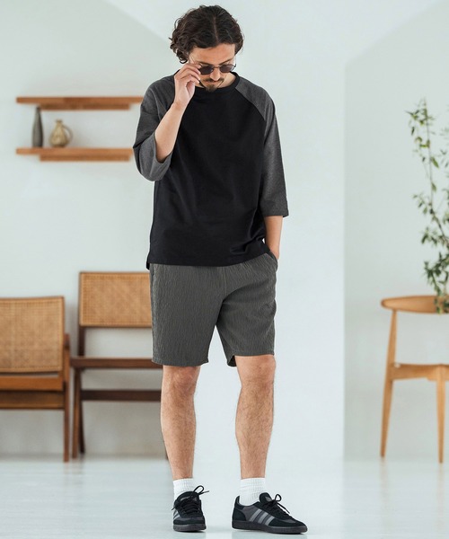 Magine(マージン)の「mt9604-Mini Sweat Fabric Raglan Color-Block Sleeves Pullover プルオーバー(その他トップス・メンズ・ホワイト×ブラック/ブラック系その他/ブラック×ホワイト/ホワイト系その他・44/46/48)」の17枚目の写真