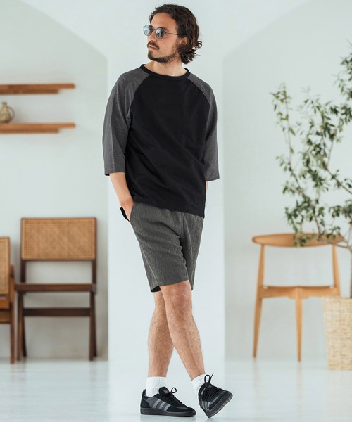 Magine(マージン)の「mt9604-Mini Sweat Fabric Raglan Color-Block Sleeves Pullover プルオーバー(その他トップス・メンズ・ホワイト×ブラック/ブラック系その他/ブラック×ホワイト/ホワイト系その他・44/46/48)」の15枚目の写真