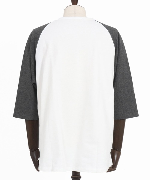 Magine(マージン)の「mt9604-Mini Sweat Fabric Raglan Color-Block Sleeves Pullover プルオーバー(その他トップス・メンズ・ホワイト×ブラック/ブラック系その他/ブラック×ホワイト/ホワイト系その他・44/46/48)」の10枚目の写真