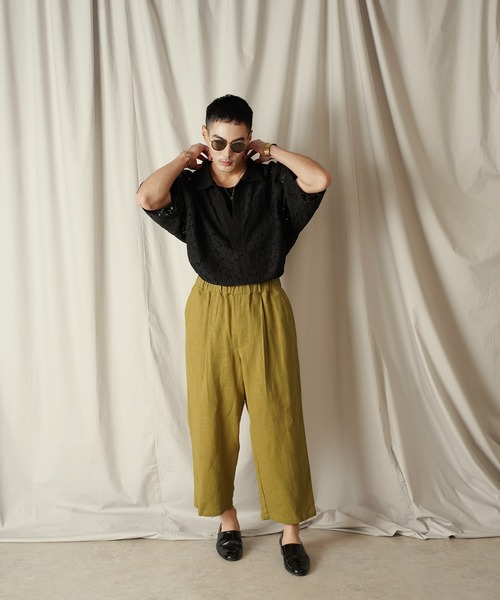 Aphlotus（アプロタス）の「1タック イージーテーパード アンクルパンツ（その他パンツ・メンズ・スミクロ/マスタード・SMALL/MEDIUM/LARGE）」の8枚目の写真