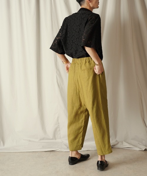 Aphlotus（アプロタス）の「1タック イージーテーパード アンクルパンツ（その他パンツ・メンズ・スミクロ/マスタード・SMALL/MEDIUM/LARGE）」の7枚目の写真