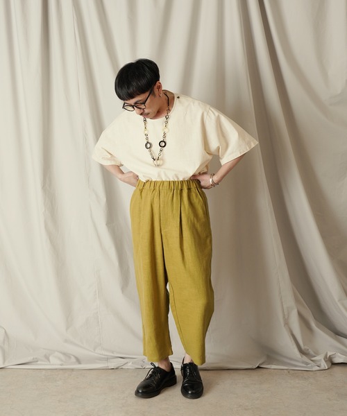 Aphlotus（アプロタス）の「1タック イージーテーパード アンクルパンツ（その他パンツ・メンズ・スミクロ/マスタード・SMALL/MEDIUM/LARGE）」の18枚目の写真