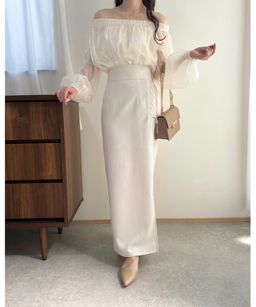 ■韓国■ シャーリング ハイウェスト レースアップ リボンPoint レースレディース Lace Ladies シャーリング バックリボンビキニ